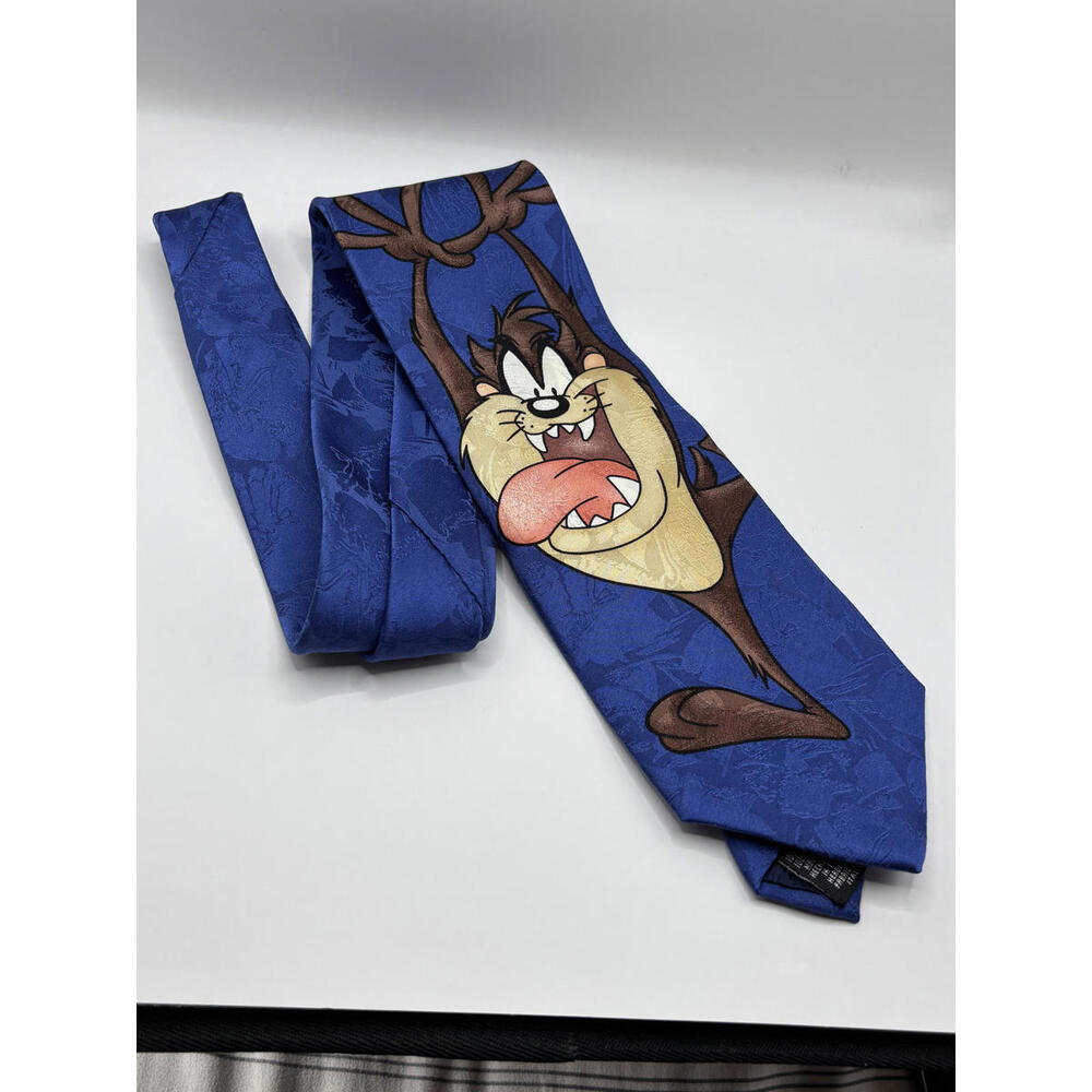 Looney Tunes TAZZ Men's Silk Tie - Retro Cartoon Fun!
